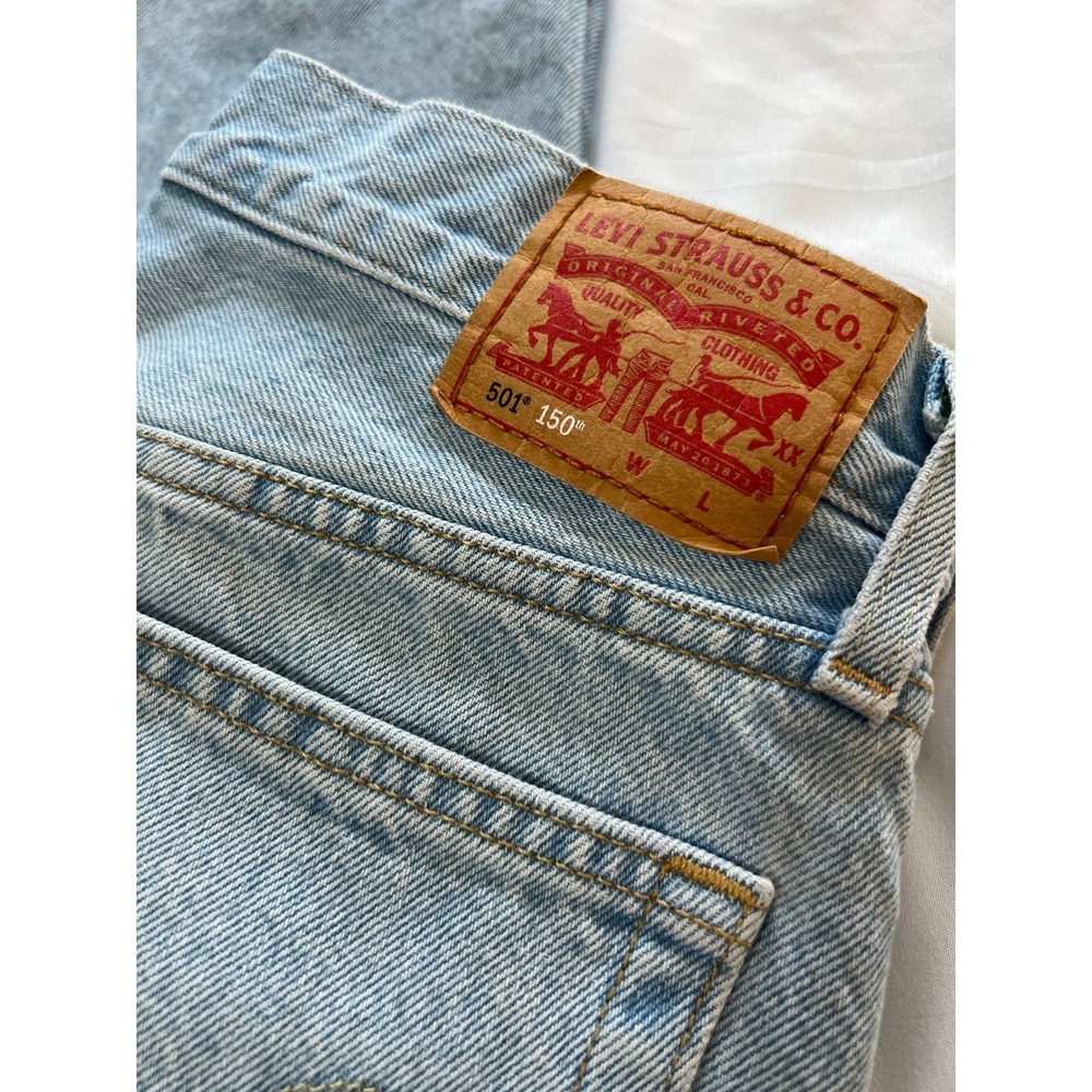 Levi's 501 150th Anniversary Jeans Original Fit Embroidered 100% Cotton